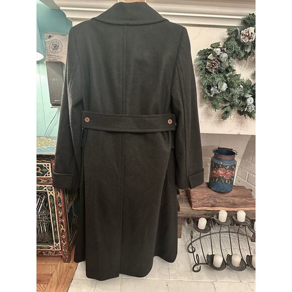 GIANFRANCO FERRE VINTAGE 80's 90's BLACK WOOL DOUBLE BREASTED COAT 42 - Picture 2 of 9